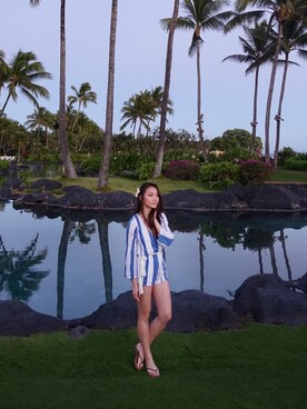 「hawaii」｜「アイテム（オールインワン・サロペット）」を使った、SKさん（レディース・168cm）の春コーディネート