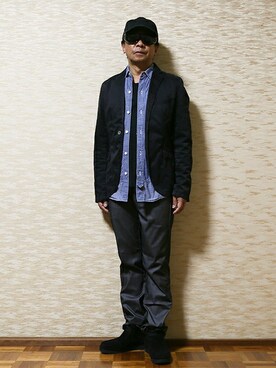 「Levi's（リーバイス）のアイテム（テーラードジャケット）」を使った、いしさん（メンズ・161cm）の秋コーディネート