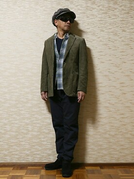 「GUNZE（グンゼ）のアイテム（その他パンツ）」を使った、いしさん（メンズ・161cm）の秋コーディネート