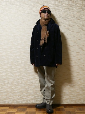 「Harriss（ハリス）のアイテム」を使った、いしさん（メンズ・161cm）の秋コーディネート