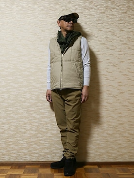 「GUNZE（グンゼ）のアイテム（その他パンツ）」を使った、いしさん（メンズ・161cm）の秋コーディネート