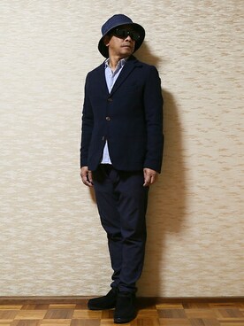 「GUNZE（グンゼ）のアイテム（その他パンツ）」を使った、いしさん（メンズ・161cm）の秋コーディネート
