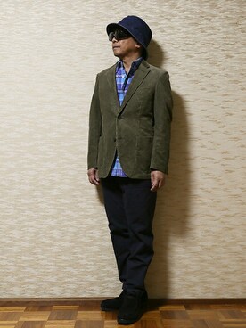 「GUNZE（グンゼ）のアイテム（その他パンツ）」を使った、いしさん（メンズ・161cm）の秋コーディネート