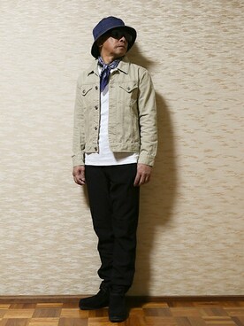 「GUNZE（グンゼ）のアイテム（その他パンツ）」を使った、いしさん（メンズ・161cm）の秋コーディネート