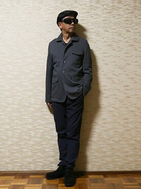 「GUNZE（グンゼ）のアイテム（その他パンツ）」を使った、いしさん（メンズ・161cm）の秋コーディネート