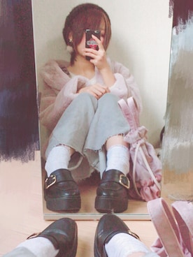 「one after another NICE CLAUP（ワンアフターアナザーナイスクラップ）のアイテム（チェスターコート）」を使った、さあ〜さん（レディース・166cm）の冬コーディネート