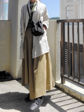 「トレンチスカート」｜Yo-giさん（レディース・160cm）の春コーディネート