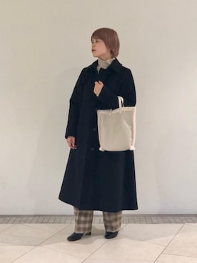 「Steven Alan（スティーブンアラン）のアイテム（その他アウター）」を使った、大久保さん（レディース・158cm）の秋コーディネート