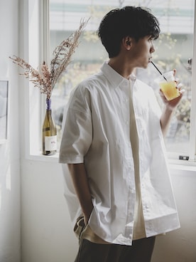 「improves（インプローブス）のアイテム（スウェット）」を使った、improves_officialさん（メンズ・178cm）の春コーディネート