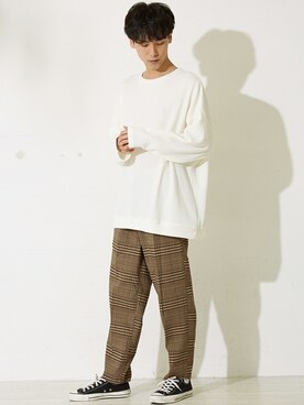 「improves（インプローブス）のアイテム（スラックス）」を使った、improves_officialさん（メンズ・178cm）の秋コーディネート