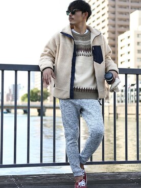 「improves（インプローブス）のアイテム（ブルゾン）」を使った、improves_officialさん（メンズ・181cm）の秋コーディネート