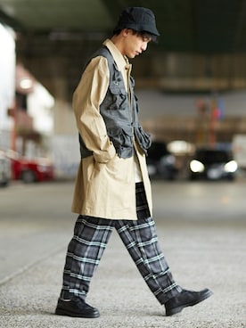 「improves（インプローブス）のアイテム（スラックス）」を使った、improves_officialさん（メンズ・178cm）の冬コーディネート