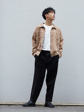 「improves（インプローブス）のアイテム（スラックス）」を使った、improves_officialさん（メンズ・178cm）の冬コーディネート