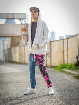 「improves（インプローブス）のアイテム（スウェット）」を使った、improves_officialさん（メンズ・185cm）の冬コーディネート