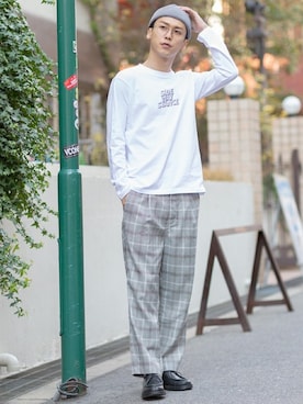 「improves（インプローブス）のアイテム（スラックス）」を使った、improves_officialさん（メンズ・178cm）の春コーディネート