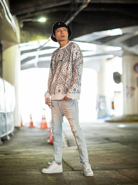 「improves（インプローブス）のアイテム（スウェット）」を使った、improves_officialさん（メンズ・185cm）の春コーディネート