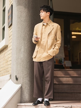 「improves（インプローブス）のアイテム（ジャケット/アウター）」を使った、improves_officialさん（メンズ・178cm）の春コーディネート