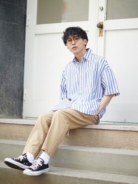 「improves（インプローブス）のアイテム（パンツ）」を使った、improves_officialさん（メンズ・178cm）の春コーディネート