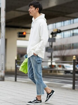 「improves（インプローブス）のアイテム（パーカー）」を使った、improves_officialさん（メンズ・181cm）の春コーディネート