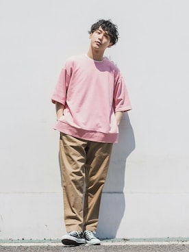 「improves（インプローブス）のアイテム（スウェット）」を使った、improves_officialさん（メンズ・178cm）の春コーディネート