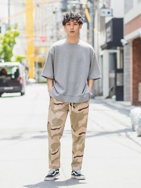「improves（インプローブス）のアイテム（スウェット）」を使った、improves_officialさん（メンズ・178cm）の夏コーディネート