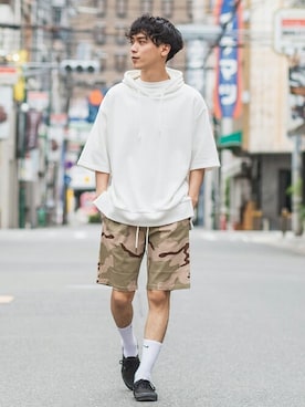 「improves（インプローブス）のアイテム（パーカー）」を使った、improves_officialさん（メンズ・178cm）の夏コーディネート