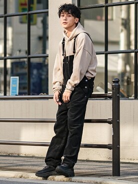 「improves（インプローブス）のアイテム（サロペット/オーバーオール）」を使った、improves_officialさん（メンズ・178cm）の秋コーディネート