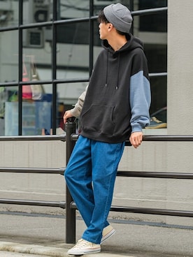 「improves（インプローブス）のアイテム（パーカー）」を使った、improves_officialさん（メンズ・178cm）の秋コーディネート