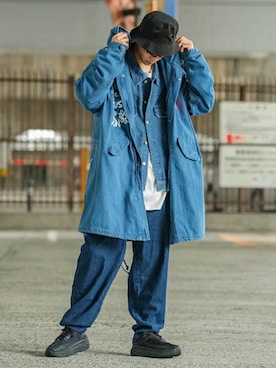 「improves（インプローブス）のアイテム（モッズコート）」を使った、improves_officialさん（メンズ・178cm）の秋コーディネート