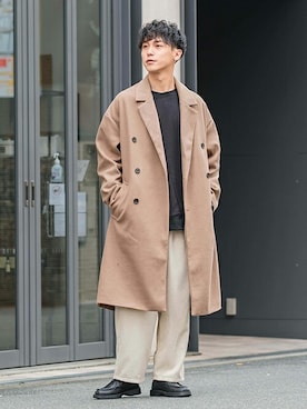 「improves（インプローブス）のアイテム（トレンチコート）」を使った、improves_officialさん（メンズ・178cm）の秋コーディネート