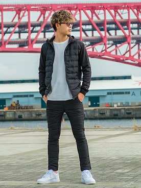 「improves（インプローブス）のアイテム（スウェットパンツ）」を使った、improves_officialさん（メンズ・180cm）の秋コーディネート