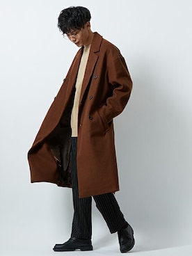 「improves（インプローブス）のアイテム（トレンチコート）」を使った、improves_officialさん（メンズ・178cm）の冬コーディネート