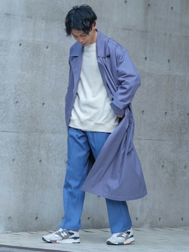 「improves（インプローブス）のアイテム（トレンチコート）」を使った、improves_officialさん（メンズ・178cm）の春コーディネート