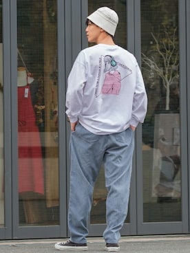 「SIDEWAY STANCE（サイドウェイスタンス）のアイテム（パンツ）」を使った、improves_officialさん（メンズ・178cm）の春コーディネート