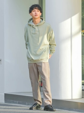 「improves（インプローブス）のアイテム（パーカー）」を使った、improves_officialさん（メンズ・178cm）の春コーディネート