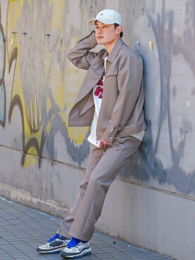 「SIDEWAY STANCE（サイドウェイスタンス）のアイテム（ジャケット/アウター）」を使った、improves_officialさん（メンズ・171cm）の春コーディネート