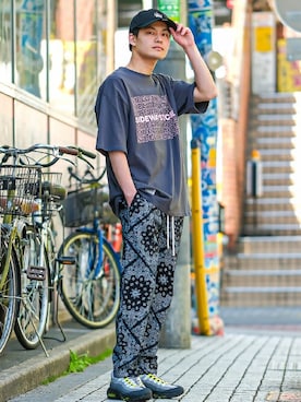 「improves（インプローブス）のアイテム（パンツ）」を使った、improves_officialさん（メンズ・171cm）の春コーディネート