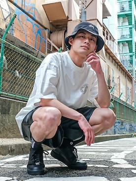 「SIDEWAY STANCE（サイドウェイスタンス）のアイテム（パンツ）」を使った、improves_officialさん（メンズ・171cm）の夏コーディネート