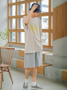 「SIDEWAY STANCE（サイドウェイスタンス）のアイテム（パンツ）」を使った、improves_officialさん（メンズ・178cm）の夏コーディネート