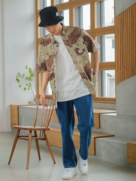 「SIDEWAY STANCE（サイドウェイスタンス）のアイテム（パンツ）」を使った、improves_officialさん（メンズ・178cm）の夏コーディネート