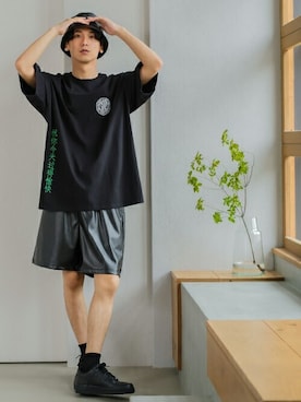 「SIDEWAY STANCE（サイドウェイスタンス）のアイテム（パンツ）」を使った、improves_officialさん（メンズ・178cm）の夏コーディネート