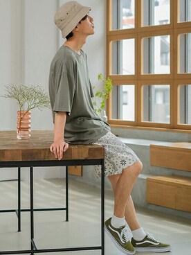 「SIDEWAY STANCE（サイドウェイスタンス）のアイテム（パンツ）」を使った、improves_officialさん（メンズ・178cm）の夏コーディネート