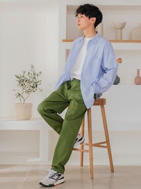 「SIDEWAY STANCE（サイドウェイスタンス）のアイテム（パンツ）」を使った、improves_officialさん（メンズ・178cm）の夏コーディネート