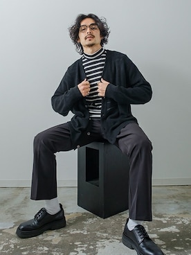 「improves（インプローブス）のアイテム（スラックス）」を使った、improves_officialさん（メンズ・175cm）の冬コーディネート