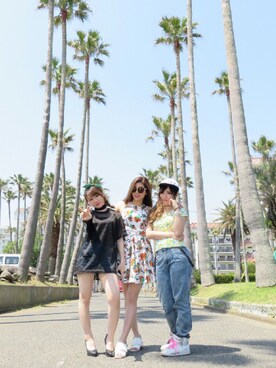 「FIG&VIPER（フィグアンドバイパー）のアイテム（キャップ）」を使った、YUKIA   さん（レディース・158cm）の夏コーディネート