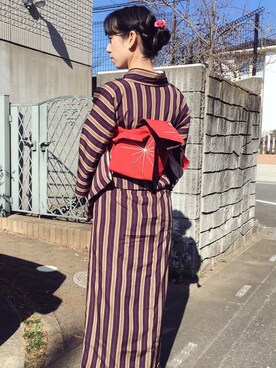 「アイテム（浴衣）」を使った、⌘さん（レディース・153cm・20代）の秋コーディネート