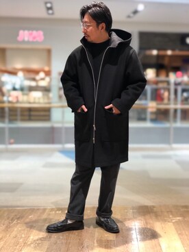 「Right-on（ライトオン）のアイテム（スラックス）」を使った、mutoさん（メンズ・170cm）の秋コーディネート