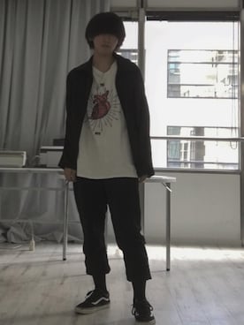 「PARADOX（パラドックス）のアイテム（パンツ）」を使った、akytさん（メンズ・173cm）の夏コーディネート