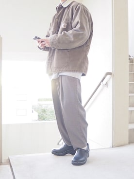 「unrelaxing（アンリラクシング）のアイテム（スウェット）」を使った、kyoさん（メンズ・176cm）の冬コーディネート