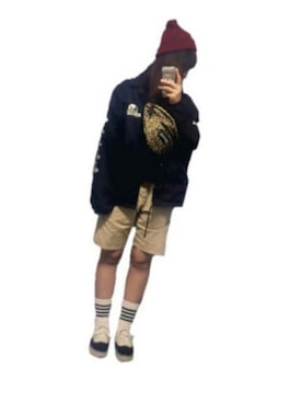 「SKULLSKATES」｜紡さん（レディース・165cm）の春コーディネート